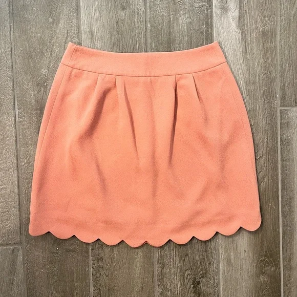 Loft Coral Petite Scalloped Skirt Size 4P - Picture 1 of 11